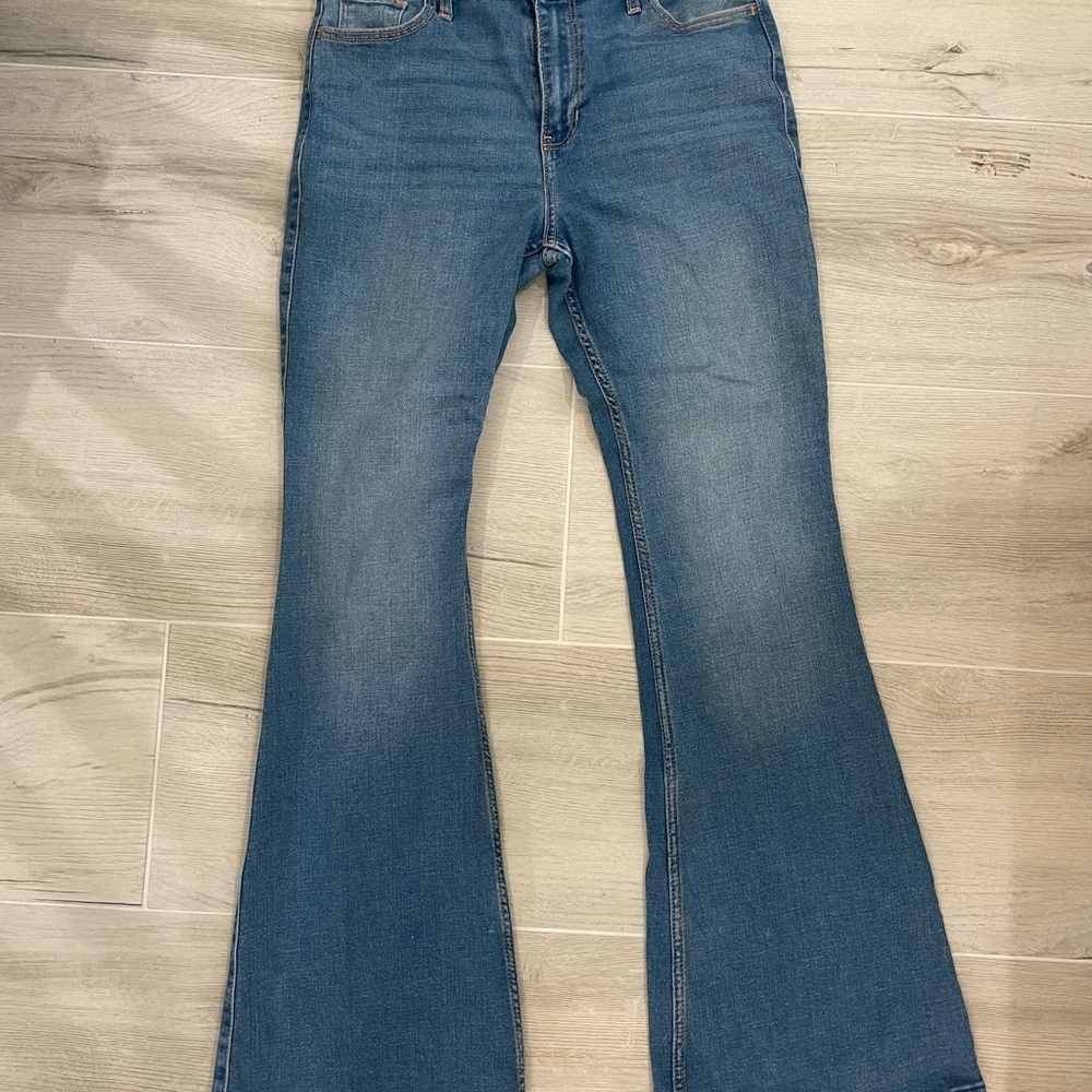 Abercrombie Women's Blue Flare Jeans